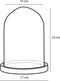Mica Decorations Hella - Glazen Stolp - Handgemaakt - H23 x Ø17 cm - Zwart