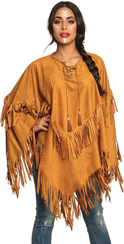 Boland - Poncho Bohemian (one size) - Volwassenen - Indiaan - Cowboy - Indiaan