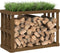 vidaXL - Houtblokhouder - 108x52x74 - cm - massief - grenenhout - honingbruin