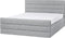 VALBONNE - Tweepersoonsbed - Lichtgrijs - 180 x 200 cm - Polyester