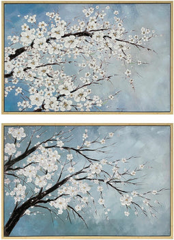 Canvas DKD Home Decor Boomstructuur 120 x 4 x 80 cm Orientaals (2 Stuks)