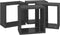 vidaXL - Wandschappen - kubus - 4 - st - 26x15x26 - cm - hoogglans - grijs