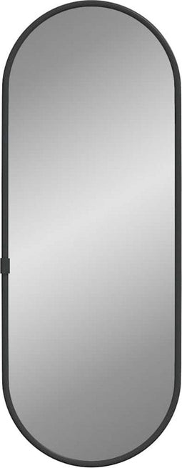 vidaXL - Wandspiegel - 40x15 - cm - ovaal - zwart