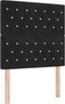 vidaXL - Hoofdbord - met - Kristalknoppen - Geplooid - Zwart - 90 - cm - Fluweel