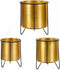 Plantenbakkenset Zwart Gouden Metaal (4 Stuks)