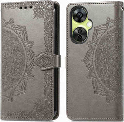 iMoshion Hoesje Geschikt voor OnePlus Nord CE 3 Lite Hoesje Met Pasjeshouder - iMoshion Mandala Bookcase - Grijs