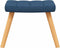 vidaXL - Schommelstoel - met - voetenbank - stof - blauw
