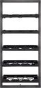 Winemate - Type E (BTBF) - Wijnrek - voor 15 flessen - Burned Black Wood - Black Smoked Iron Frame