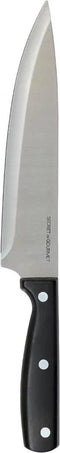 Secret de Gourmet Essential - groente en vleesmes - 1x stuks - RVS - zwart - 33 x 4,5 cm - koksmes/keukenmes