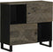 vidaXL - Dressoir - 80x33x75 - cm - massief - mangohout - zwart