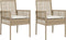 vidaXL - Tuinstoelen - 2 - stuks - met - kussens - in - beige - poly - rattan