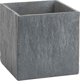 Mica Decorations Slate Bloempot - 18x18x18 cm - Cement - Lichtgrijs
