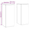 vidaXL - Set - van - 2 - witte - plantenstandaards - voor - buiten, - 24x24x55 - cm, - Staal