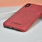 Lunso - ultra dunne backcover hoes - Geschikt voor iPhone X / XS - lederlook rood