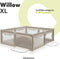 Lionelo Willow XXL - Kinderbox 187x207cm - Veilig speelruimte - Beige