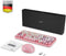 PERIDUO-713 Draadloze Mini Toetsenbord en Muis Set AZERTY Pastelroze