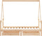 vidaXL - Kinderbedframe - met - lades - 80x160 - cm - massief - grenenhout