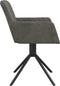 vidaXL - Eetkamerstoelen - draaibaar - 2 - st - fluweel - donkergrijs
