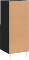 vidaXL - Dressoir - 34,5x34x90 - cm - bewerkt - hout - zwart