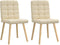 vidaXL - Eetkamerstoelen - 2 - st - stof - crèmekleurig
