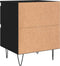 vidaXL - Nachtkastje - 40x35x50 - cm - bewerkt - hout - zwart