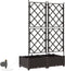 vidaXL - Tuinplantenbakken - met - waterirrigatiesysteem - - - 2 - stuks - - - Bruin