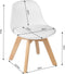 Woltu Kinderstoel - Houten Poten - Ergonomische Rugleuning - Wit - 56 x 38 x 33 cm