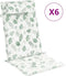 vidaXL - Stoelkussens - 6 - st - hoge - rug - bladpatroon - oxford - stof