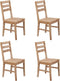 vidaXL - Eetkamerstoelen - 4 - st - massief - acaciahout