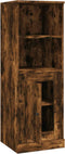 vidaXL - Hoge - kast - 36x35,5x103,5 - cm - bewerkt - hout - gerookt - eikenkleurig