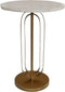 HSM Collection Bijzettafel Rond Ø40cm Wit/Goud Marmer/Metaal