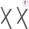 vidaXL - Eettafelpoten - 2 - st - X-vormig - 90x(72-73) - cm - staal - antraciet