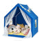 Kinderspeeltent - Sterverlichting - Wasbare Katoenen Mat - Donkerblauw 122 x 105 x 125 cm