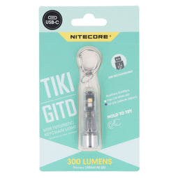 Nitecore TIKI GITD mini keychain lamp, glow in the dark, green, 3 light sources, 12 grams ultralight