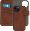 iMoshion Hoesje Geschikt voor iPhone 15 Hoesje Met Pasjeshouder - iMoshion Uitneembare 2-in-1 Luxe Bookcase - Bruin