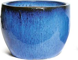 2 stuks Bloempot Pot egg d41h33 blauw Mcollections