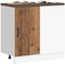 vidaXL - Spoelbakonderkast - Lucca - bewerkt - hout - oud - houtkleurig
