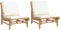 vidaXL - Tuinstoelen - 2 - st - met - crèmewitte - kussens - bamboe