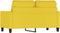 vidaXL - Tweezitsbank - 120 - cm - stof - lichtgeel