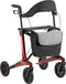MultiMotion Carbon Rollator L – 5,5 kg met Softwielen & Boodschappentas Rood