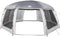 vidaXL - Zwembadtent - met - uitneembare - buiten- - gaaswanden - 690x690 - cm - grijs