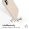 Accezz Liquid Silicone Backcover iPhone 12 (Pro) - Schokabsorberend - Beige