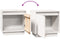 vidaXL - Nachtkastjes - 2 - st - 40x30x40 - cm - massief - grenenhout - wit