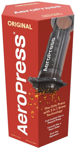 Aeropress Original (2023) - Koffiezetter - Eenvoudig in gebruik - Antraciet