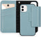 Selencia Hoesje Geschikt voor iPhone 12 Mini Hoesje Met Pasjeshouder - Selencia Surya 2-in-1 Uitneembare Vegan Lederen Bookcase - Blauw
