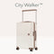 Skycases City Walker - Grote Reiskoffer 94L - Lichtgewicht & Sterk - 360° Spinner Wielen - TSA-slot - Wetpouch - Beige