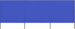 vidaXL - Windscherm - 3-panelen - 400x80 - cm - stof - azuurblauw