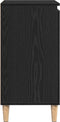 vidaXL - Dressoir - Zwart - Eiken - 60x35x70 - cm - Gemaakt - van - Hout