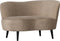 WOOOD Sara Loungefauteuil Rechts - Velvet - Khaki - 71x112x81