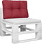 vidaXL - Palletkussen - 60x40x12 - cm - stof - wijnrood